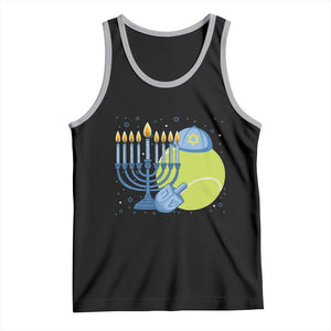 Jewish Tennis Player Hanukkah Tank Top Funny Racquet Lover Gift TS12 Black Athletic Heather Print Your Wear