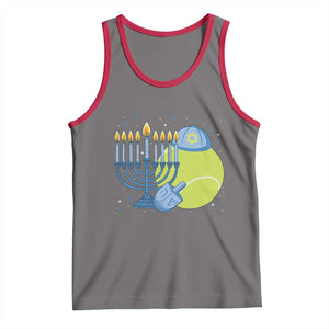 Jewish Tennis Player Hanukkah Tank Top Funny Racquet Lover Gift TS12 Deep Heather Red Print Your Wear