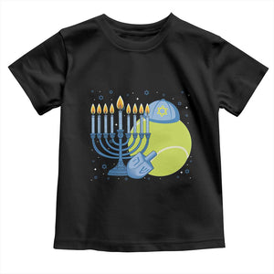 Jewish Tennis Player Hanukkah Toddler T Shirt Funny Racquet Lover Gift TS12 Black Print Your Wear