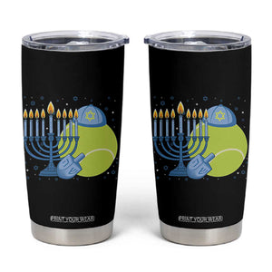 Jewish Tennis Player Hanukkah Tumbler Cup Funny Racquet Lover Gift TS12 Black Print Your Wear