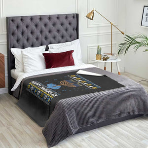 Funny Happy Hanukkah Ugly Sweater Tennis Lover Gift Throw Blanket TS12 Print Your Wear