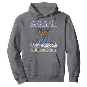 Funny Happy Hanukkah Ugly Sweater Tennis Lover Gift Hoodie TS12 Charcoal Print Your Wear