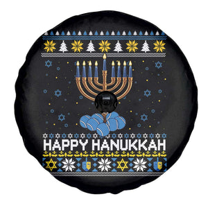 Funny Happy Hanukkah Ugly Sweater Tennis Lover Gift Spare Tire Cover TS12 Print Your Wear