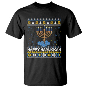 Funny Happy Hanukkah Ugly Sweater Tennis Lover Gift T Shirt TS12 Black Print Your Wear