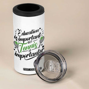 Education Is Important But Tennis Is Importanter 4 in 1 Can Cooler Tumbler Funny Tennis Player Gift TS12 Print Your Wear