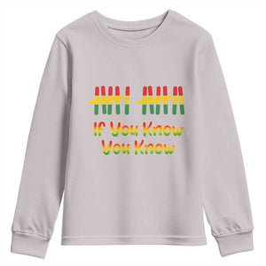 Funny Black History Six Seven Meme Youth Sweatshirt If You Know You Know TS12 Ice Gray Print Your Wear