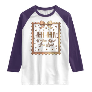 If You Know You Know Six Seven Meme Raglan Shirt African American Gift TS12 White Purple Print Your Wear