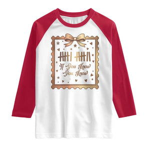 If You Know You Know Six Seven Meme Raglan Shirt African American Gift TS12 White Red Print Your Wear
