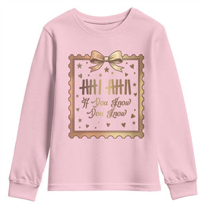 If You Know You Know Six Seven Meme Youth Sweatshirt African American Gift TS12 Light Pink Print Your Wear