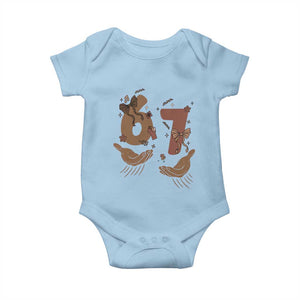 Funny Six Seven Meme Baby Onesie Black History Women Gift TS12 Light Blue Print Your Wear