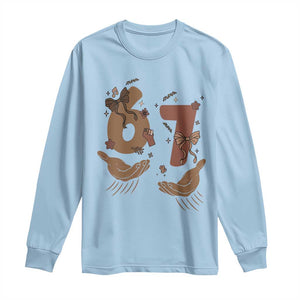 Funny Six Seven Meme Long Sleeve Shirt Black History Women Gift TS12 Light Blue Print Your Wear