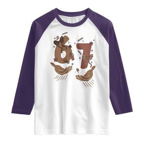 Funny Six Seven Meme Raglan Shirt Black History Women Gift TS12 White Purple Print Your Wear