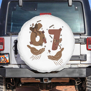 Funny Six Seven Meme Spare Tire Cover Black History Women Gift TS12 No hole White Print Your Wear