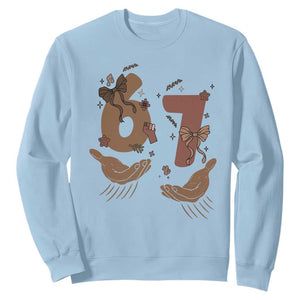 Funny Six Seven Meme Sweatshirt Black History Women Gift TS12 Light Blue Print Your Wear