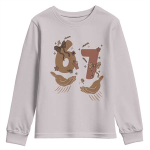 Funny Six Seven Meme Youth Sweatshirt Black History Women Gift TS12 Ice Gray Print Your Wear