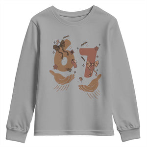 Funny Six Seven Meme Youth Sweatshirt Black History Women Gift TS12 Sport Gray Print Your Wear