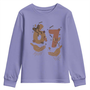 Funny Six Seven Meme Youth Sweatshirt Black History Women Gift TS12 Violet Print Your Wear
