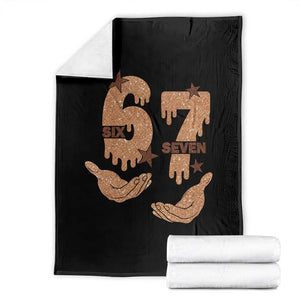 Funny Six Seven Meme Throw Blanket Melanin Black History Month Gift TS12 Black Print Your Wear