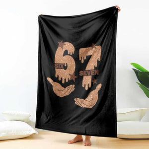 Funny Six Seven Meme Throw Blanket Melanin Black History Month Gift TS12 Print Your Wear