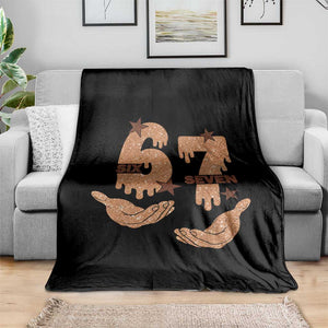 Funny Six Seven Meme Throw Blanket Melanin Black History Month Gift TS12 Print Your Wear