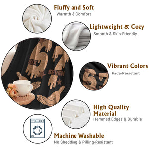 Funny Six Seven Meme Throw Blanket Melanin Black History Month Gift TS12 Print Your Wear