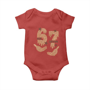 Funny Six Seven Meme Baby Onesie Melanin Black History Month Gift TS12 Red Print Your Wear