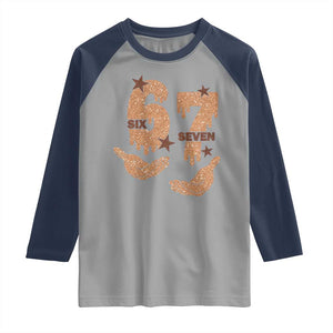 Funny Six Seven Meme Raglan Shirt Melanin Black History Month Gift TS12 Sport Gray Navy Print Your Wear