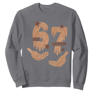 Funny Six Seven Meme Sweatshirt Melanin Black History Month Gift TS12 Charcoal Print Your Wear