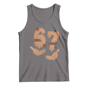 Funny Six Seven Meme Tank Top Melanin Black History Month Gift TS12 Deep Heather Print Your Wear