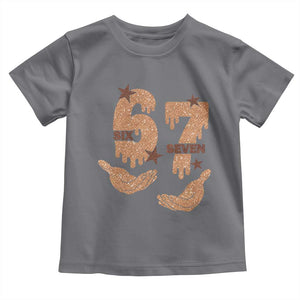 Funny Six Seven Meme Toddler T Shirt Melanin Black History Month Gift TS12 Charcoal Print Your Wear