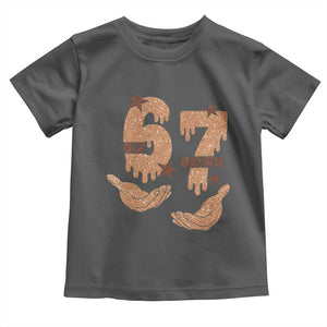 Funny Six Seven Meme Toddler T Shirt Melanin Black History Month Gift TS12 Dark Heather Print Your Wear