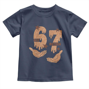 Funny Six Seven Meme Toddler T Shirt Melanin Black History Month Gift TS12 Navy Print Your Wear