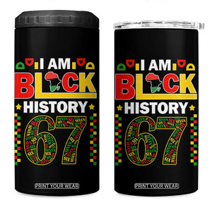 67 Meme Black History Month 4 in 1 Can Cooler Tumbler African American Pride TS12 One Size: 16 oz Black Print Your Wear