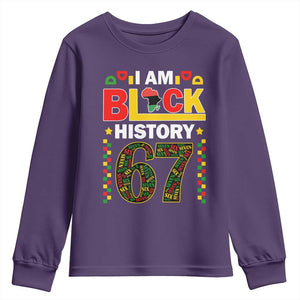 67 Meme Black History Month Youth Sweatshirt African American Pride TS12 Purple Print Your Wear