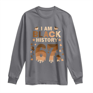 Funny Melanin Six Seven Meme Long Sleeve Shirt African American Gift TS12 Charcoal Print Your Wear