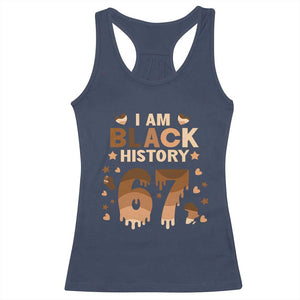 Funny Melanin Six Seven Meme Racerback Tank Top African American Gift TS12 Navy Print Your Wear