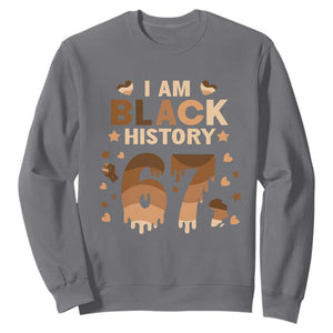 Funny Melanin Six Seven Meme Sweatshirt African American Gift TS12 Charcoal Print Your Wear