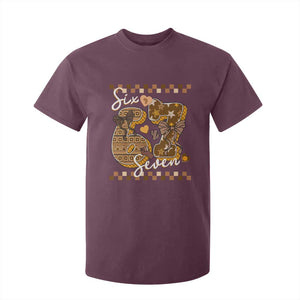 Funny African American Melanin Gift T Shirt For Kid Six Seven Meme TS12 Maroon Print Your Wear