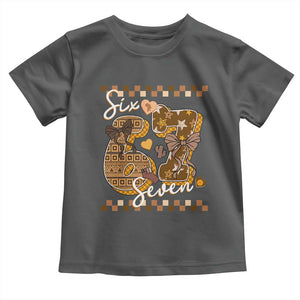 Funny African American Melanin Gift Toddler T Shirt Six Seven Meme TS12 Dark Heather Print Your Wear