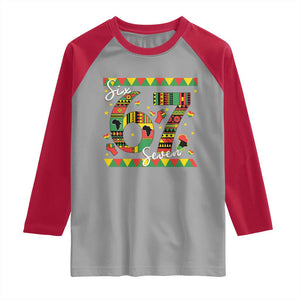 Funny Six Seven Meme Raglan Shirt Pan African Culture Gift TS12 Sport Gray Red Print Your Wear