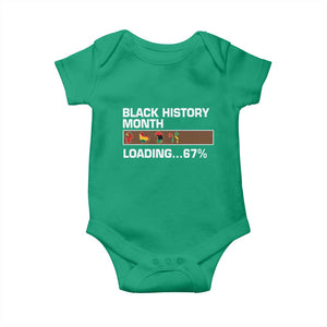 Funny Black History Month Loading Baby Onesie Six Seven Meme TS12 Irish Green Print Your Wear