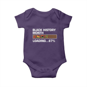 Funny Black History Month Loading Baby Onesie Six Seven Meme TS12 Purple Print Your Wear