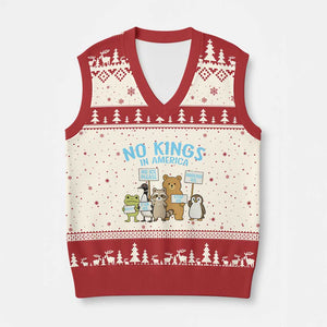 Funny Protest Animals Abolish Ice V-Neck Knit Sweater Vest Minneapolis USA Support Gift TS12 Beige Red Print Your Wear