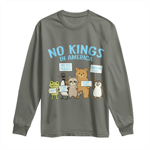 Funny Protest Animals Abolish Ice Long Sleeve Shirt Minneapolis USA Support Gift TS12 Military Green Print Your Wear