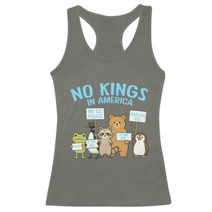Funny Protest Animals Abolish Ice Racerback Tank Top Minneapolis USA Support Gift TS12 Military Green Print Your Wear