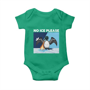 Funny Fire Breathing Loon Baby Onesie No Ice Please TS12 Irish Green Print Your Wear