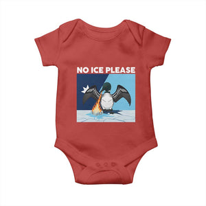 Funny Fire Breathing Loon Baby Onesie No Ice Please TS12 Red Print Your Wear