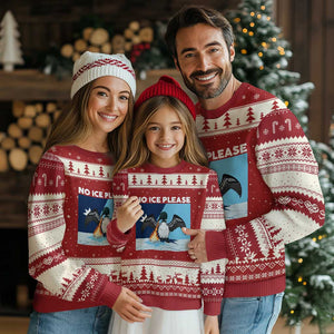 Funny Fire Breathing Loon Ugly Christmas Sweater No Ice Please TS12 Red Beige Print Your Wear