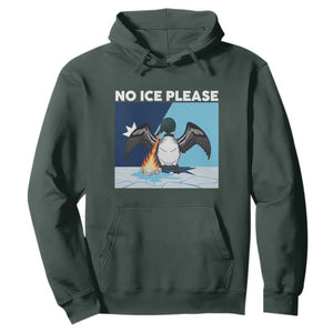 Funny Fire Breathing Loon Hoodie No Ice Please TS12 Dark Forest Green Print Your Wear
