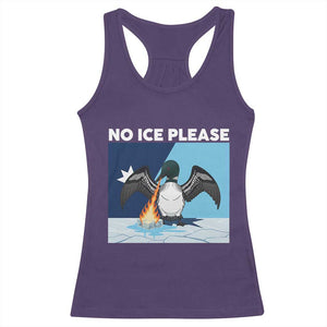 Funny Fire Breathing Loon Racerback Tank Top No Ice Please TS12 Purple Print Your Wear
